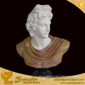 Mixed Color Carved Stone Male Bust statue for home decoration